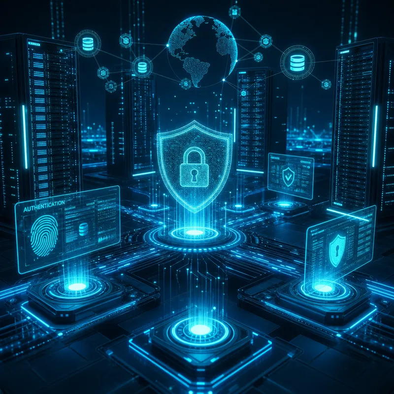 Core infrastructure modules for custom web application development — SSO authentication, admin dashboard, database architecture, API integration