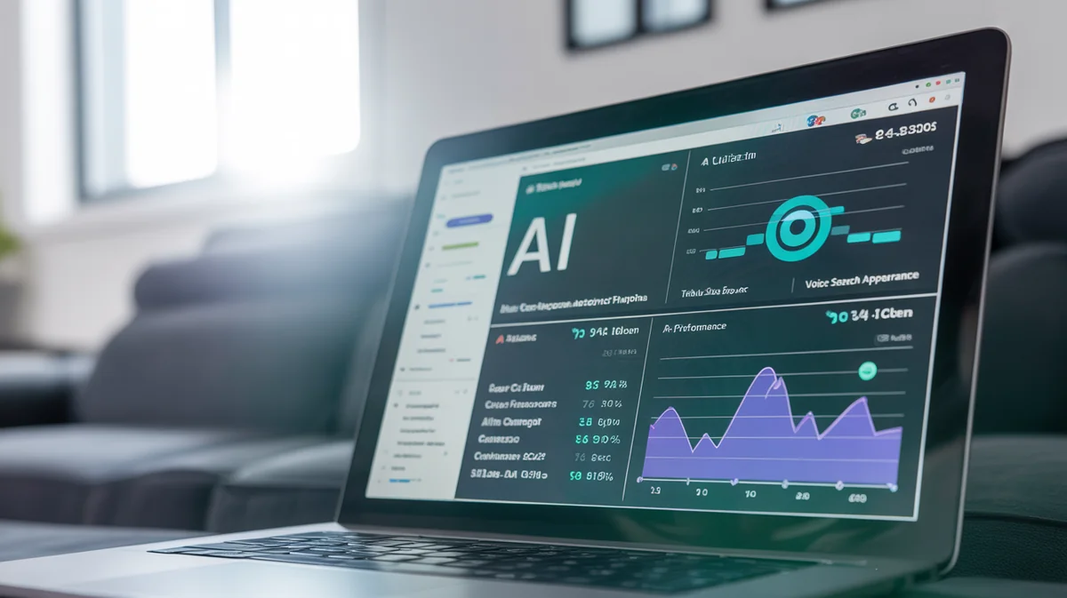 AEO analytics and performance tracking dashboard — AI citation monitoring, voice search appearances, and SEO KPI metrics