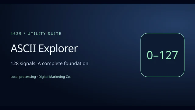 Example preview: ASCII Explorer