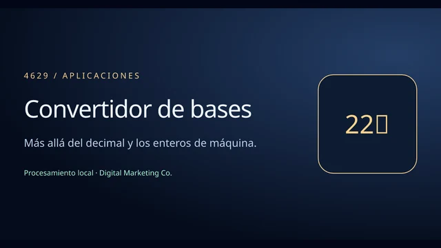 Vista del ejemplo: Convertidor de bases