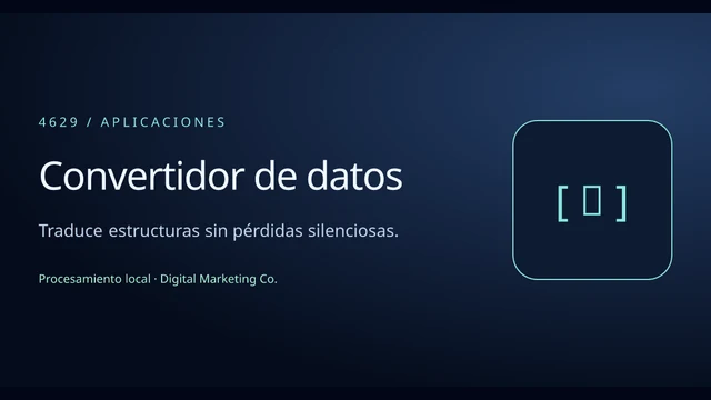Vista del ejemplo: Convertidor de datos