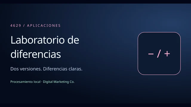 Vista del ejemplo: Laboratorio de diferencias
