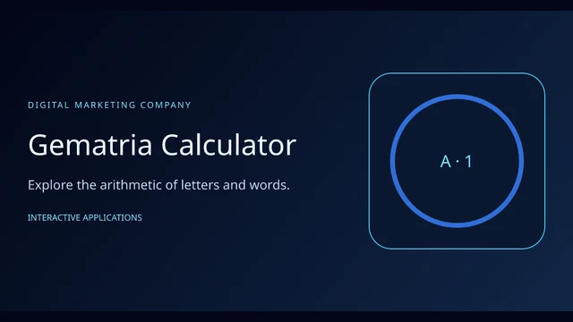 Example preview: Gematria Calculator
