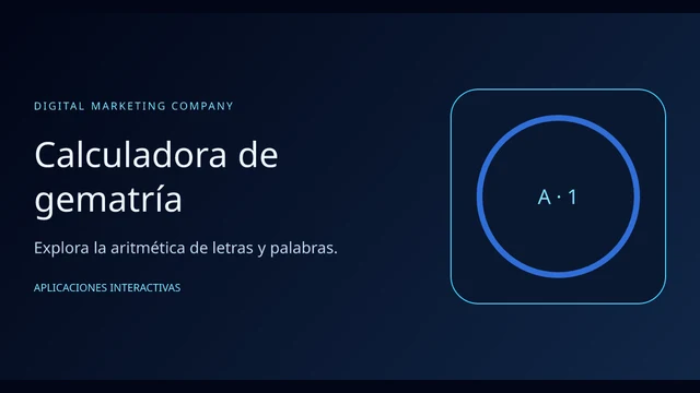 Vista del ejemplo: Calculadora de gematría