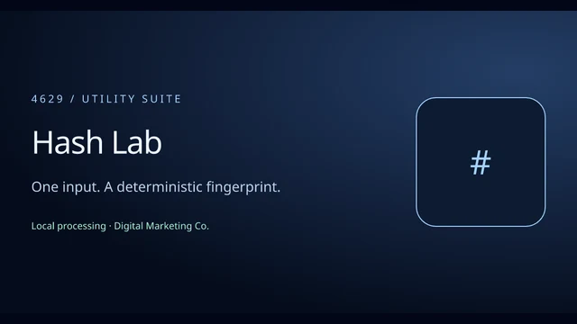 Example preview: Hash Lab