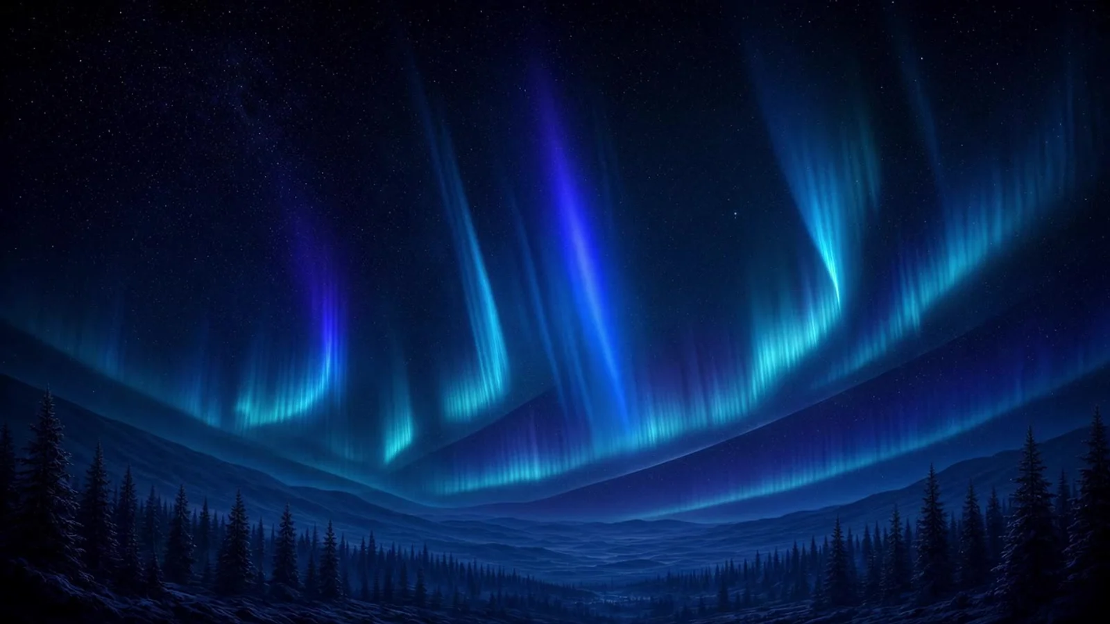 Decorative aurora launch artwork; not a screenshot of HOLOVERSE