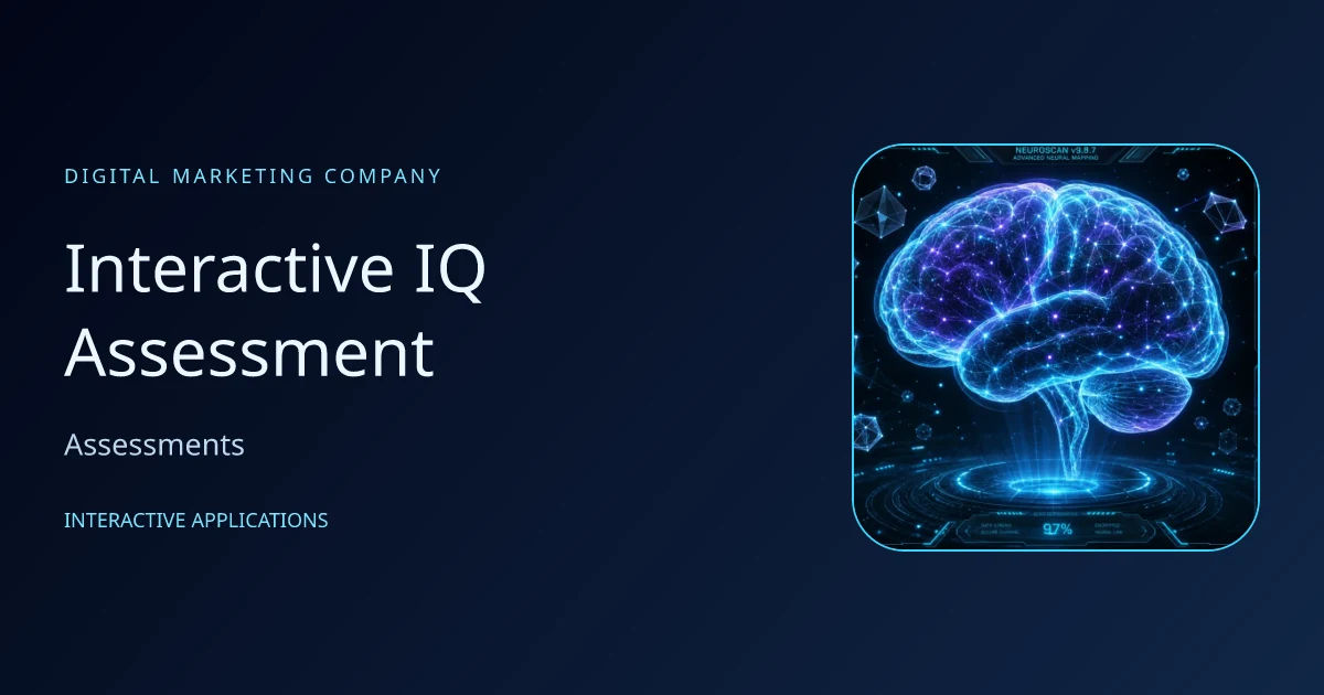 Interactive IQ Assessment publication artwork; not a screenshot of results