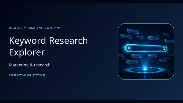 Example preview: Keyword Research Explorer