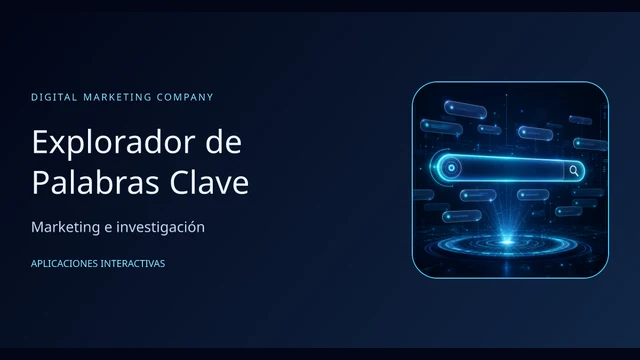 Vista del ejemplo: Explorador de Palabras Clave