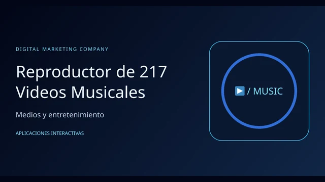 Vista del ejemplo: Reproductor de 217 Videos Musicales