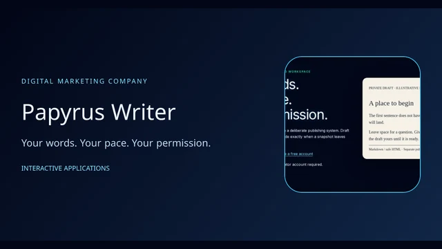 Example preview: Papyrus Writer