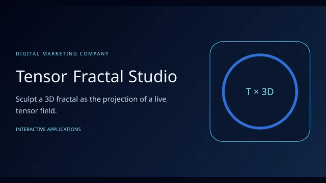 Example preview: Tensor Fractal Studio
