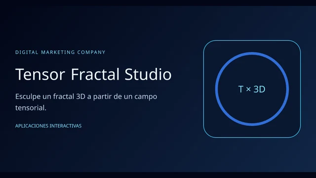 Vista del ejemplo: Tensor Fractal Studio