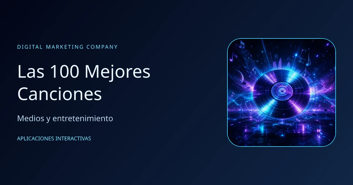 Ilustración de presentación de Las 100 Mejores Canciones; no es una captura de resultados