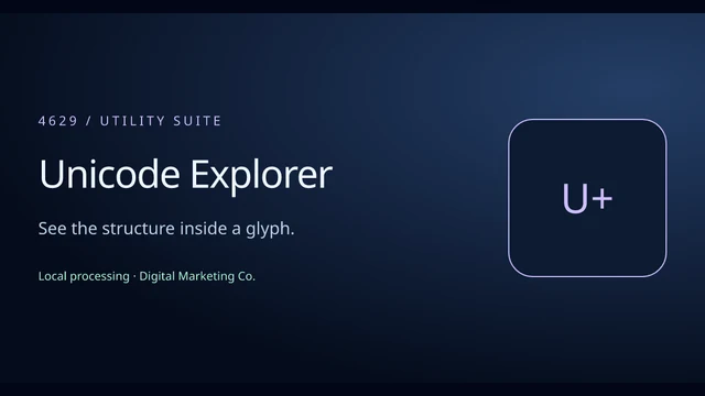 Example preview: Unicode Explorer