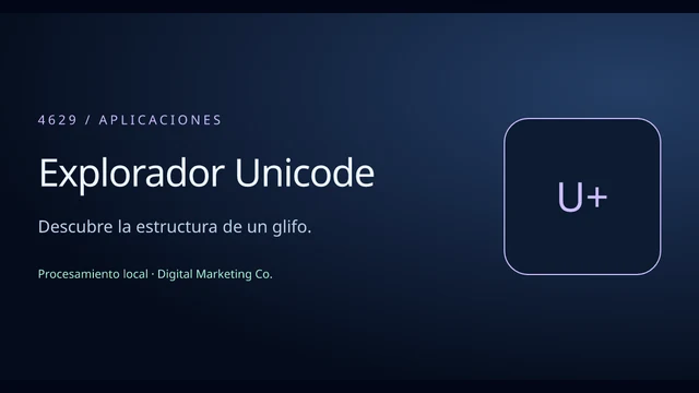 Vista del ejemplo: Explorador Unicode