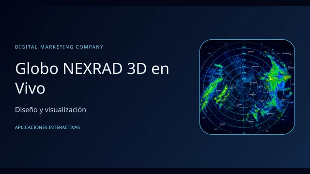 Vista del ejemplo: Globo NEXRAD 3D en Vivo