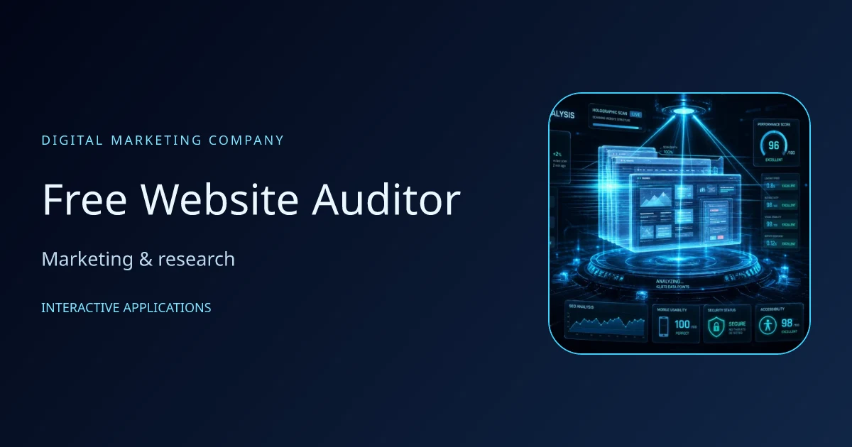 Free Website Auditor — application preview