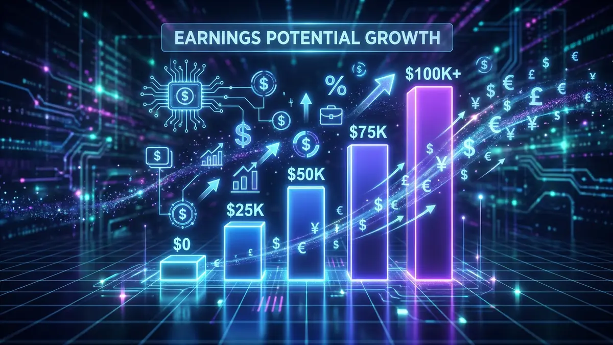 BGC earnings potential growth chart showing commission trajectory from initial sales to recurring revenue