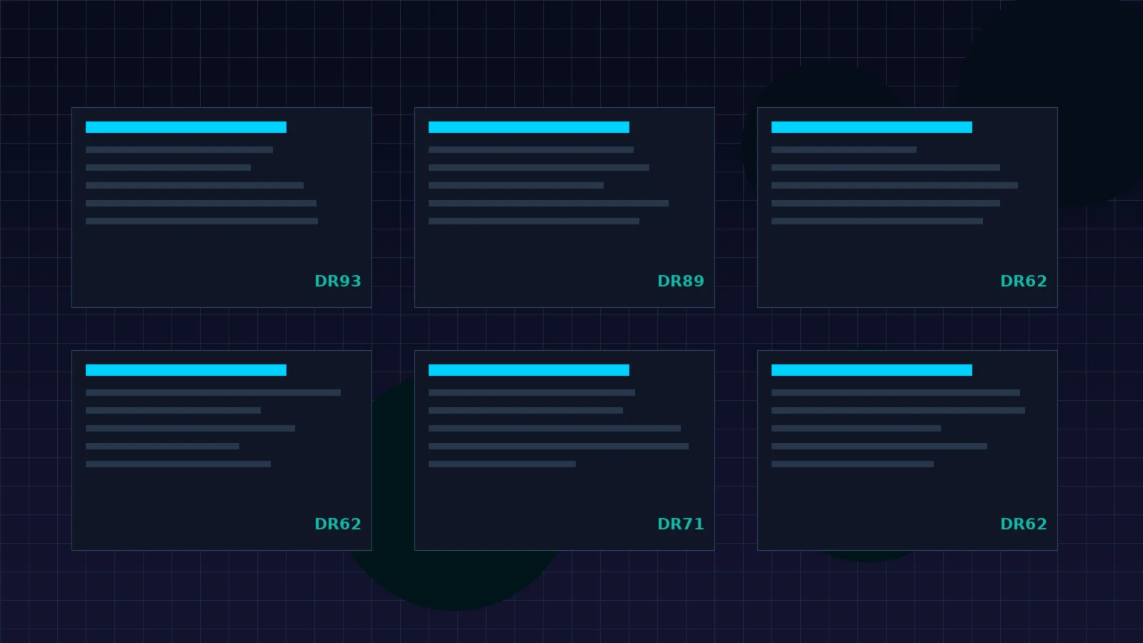 Digital PR concept visualization showing multiple news publication cards with Domain Rating badges, representing editorial link placement opportunities through expert source contributions and data-driven press releases