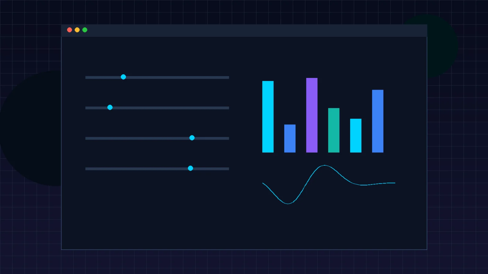 Interactive calculator tool interface showing ROI estimation sliders, input fields, and real-time output graphs embedded in a browser window — demonstrating serverless interactive content for link acquisition