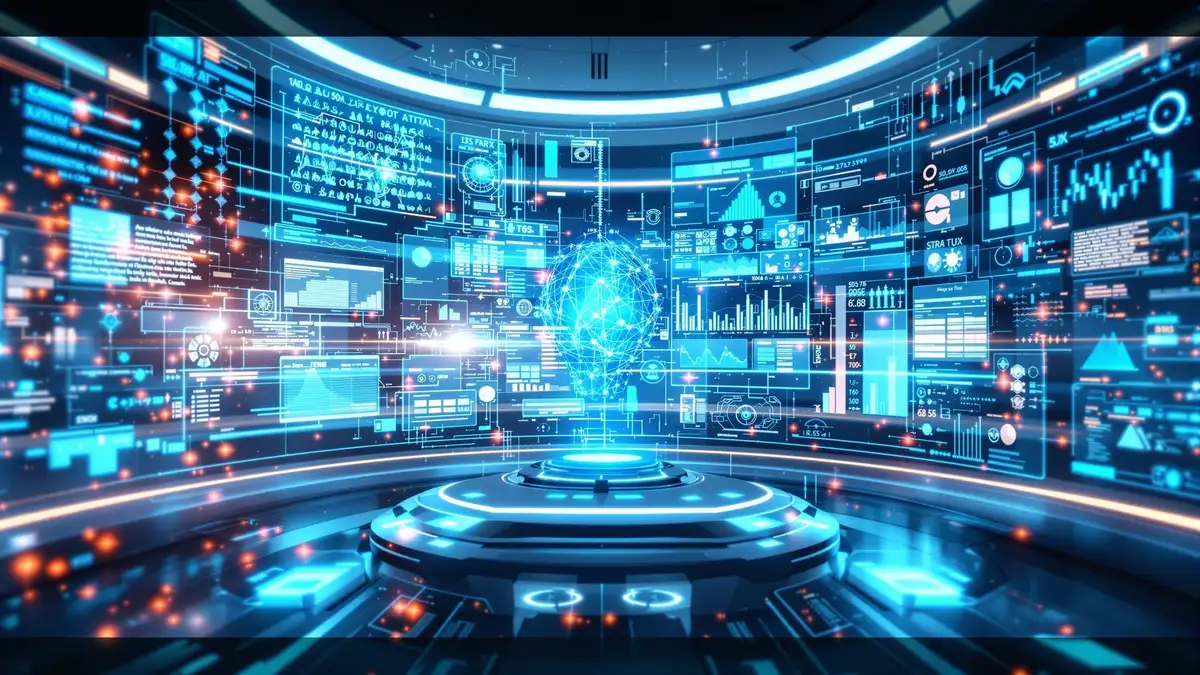 Futuristic visualization of next-generation AI detection technology with multi-modal analysis systems and advanced data processing