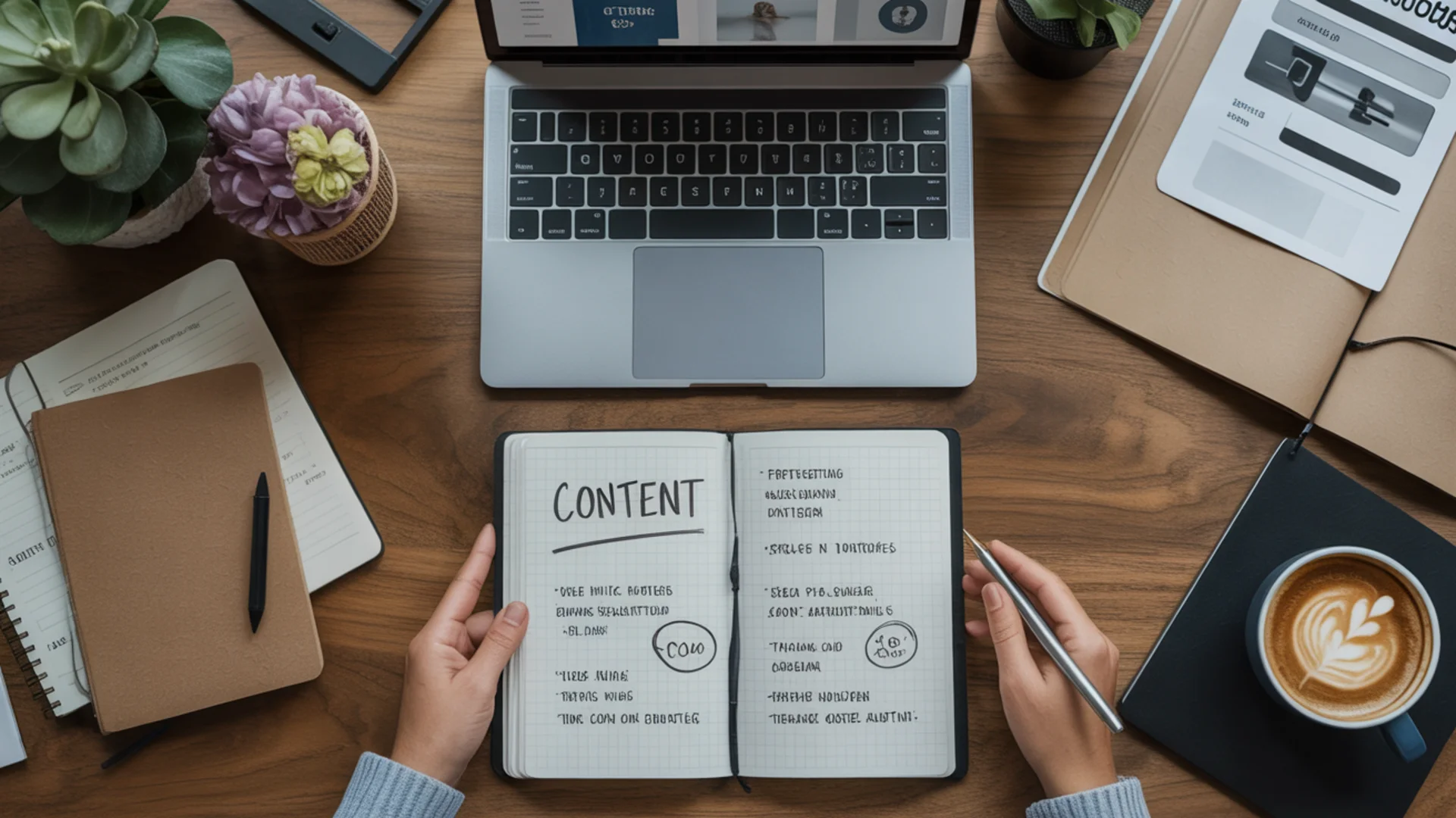 Content creation workspace for guest posting and backlink strategy development in digital marketing