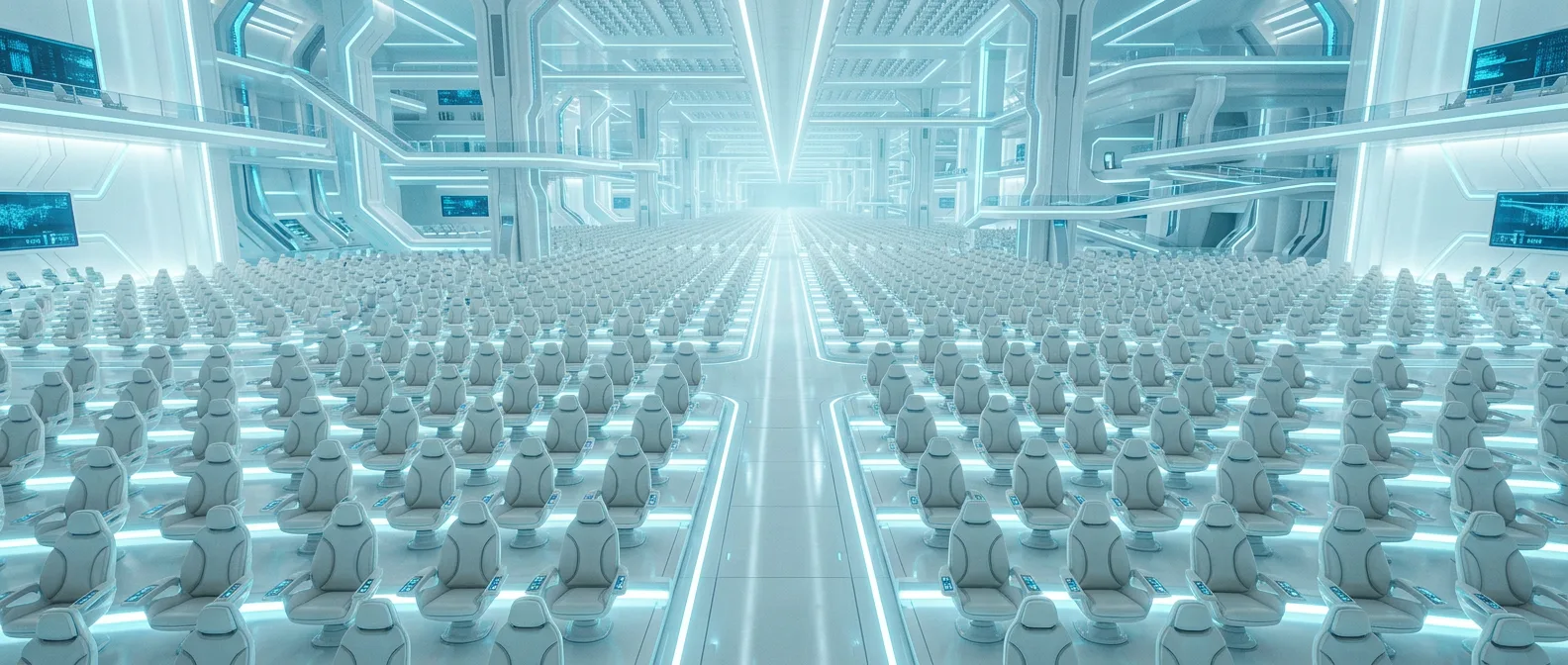 Ten thousand empty command chairs stretching into darkness after a single silent order — The Guilt Horizon, Chapter Twenty-Seven
