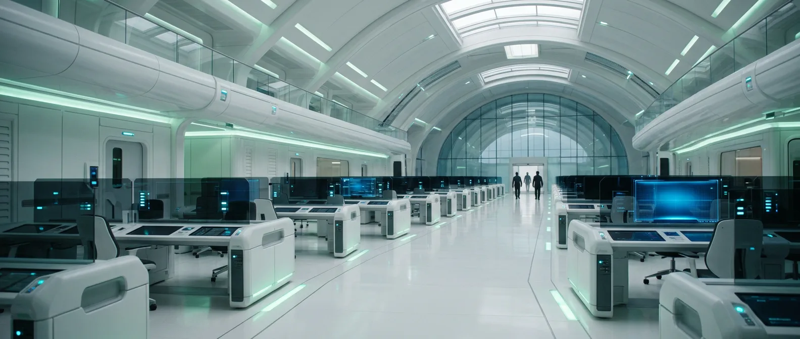 Abandoned examiner stations powering down as the last human judges vanish — The Guilt Horizon, Chapter Twenty-Nine