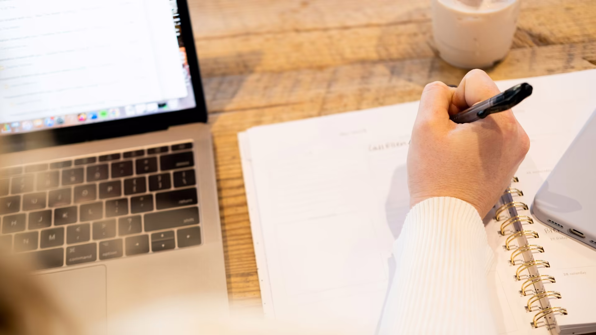 Keyword research and SEO tools showing data-driven search analysis on a professional workspace