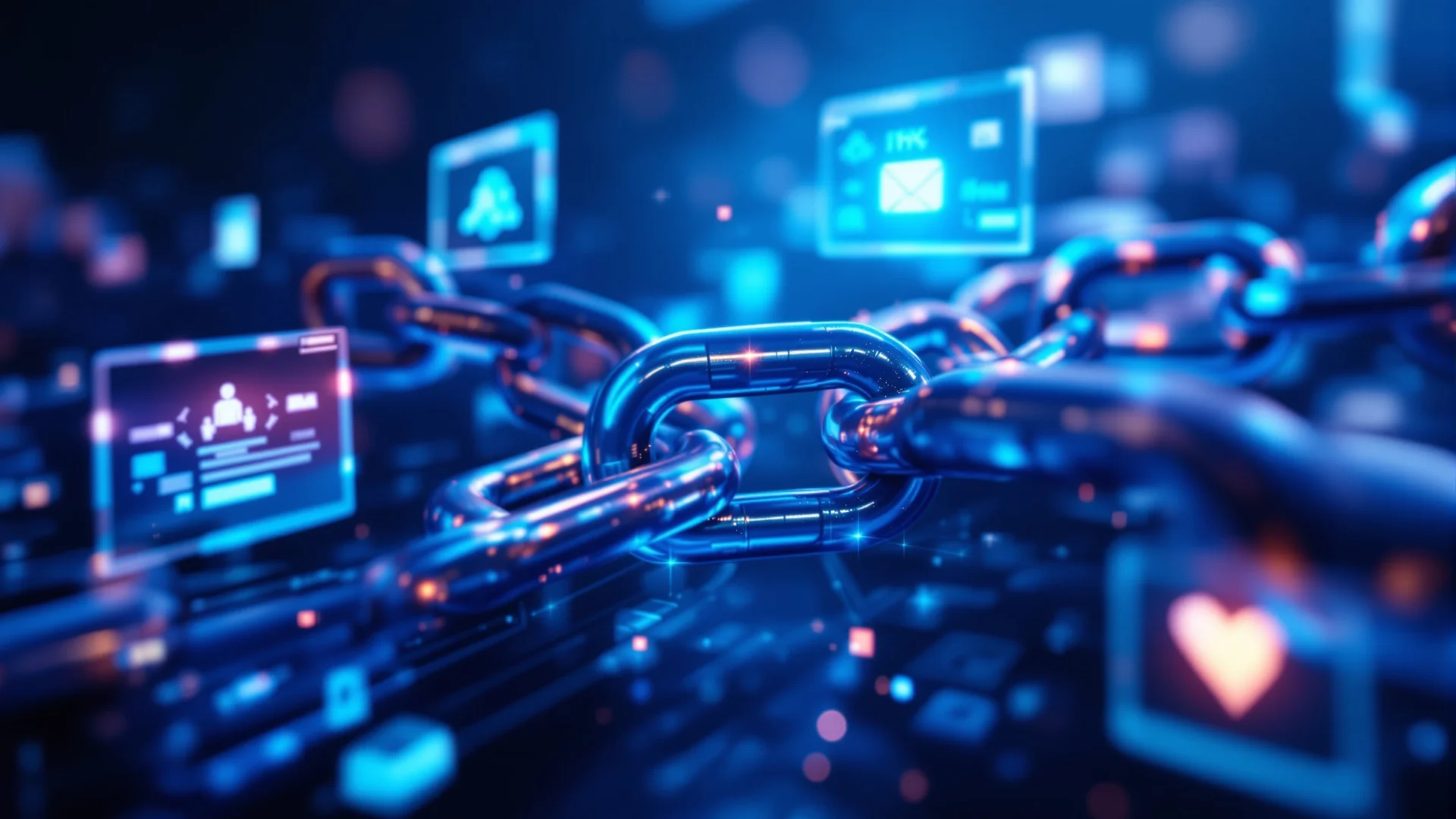 Link building strategy showing chain connections between websites for SEO growth and domain authority improvement