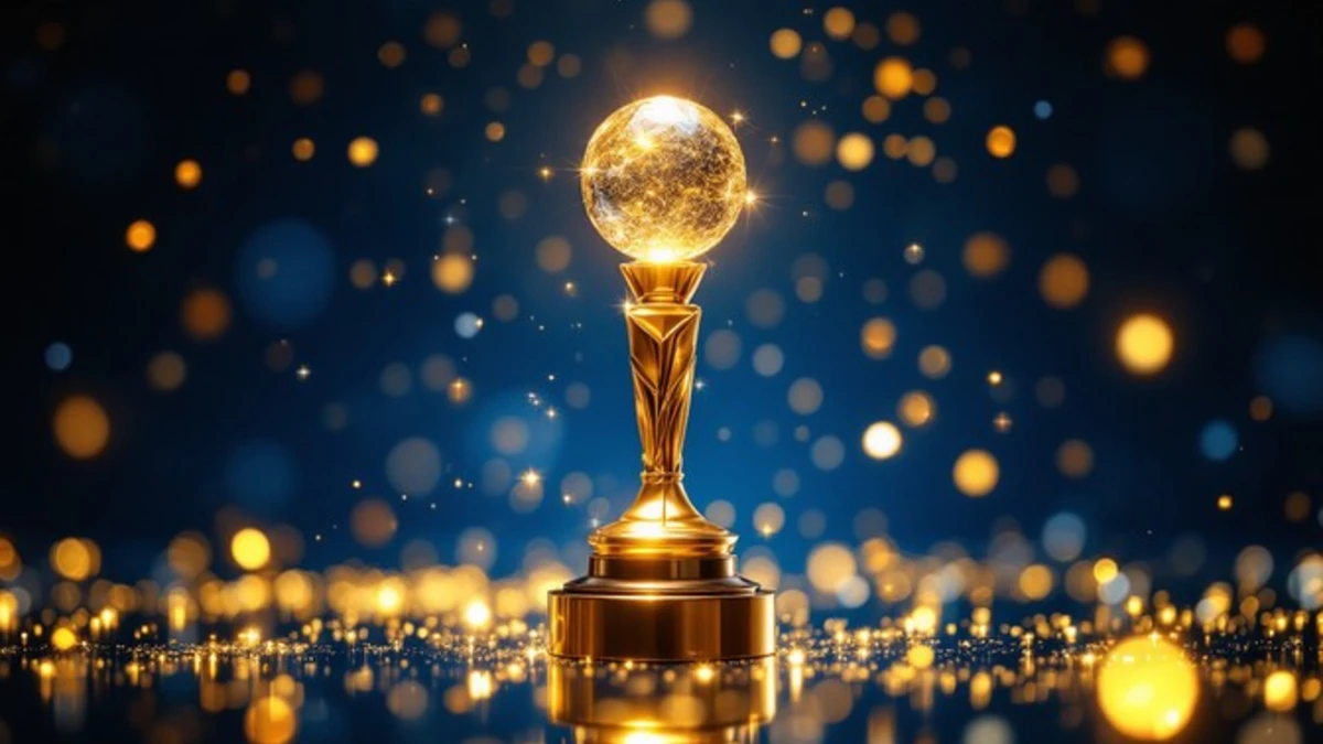 Professional business award trophy representing Digital Marketing Co. industry recognition and achievements