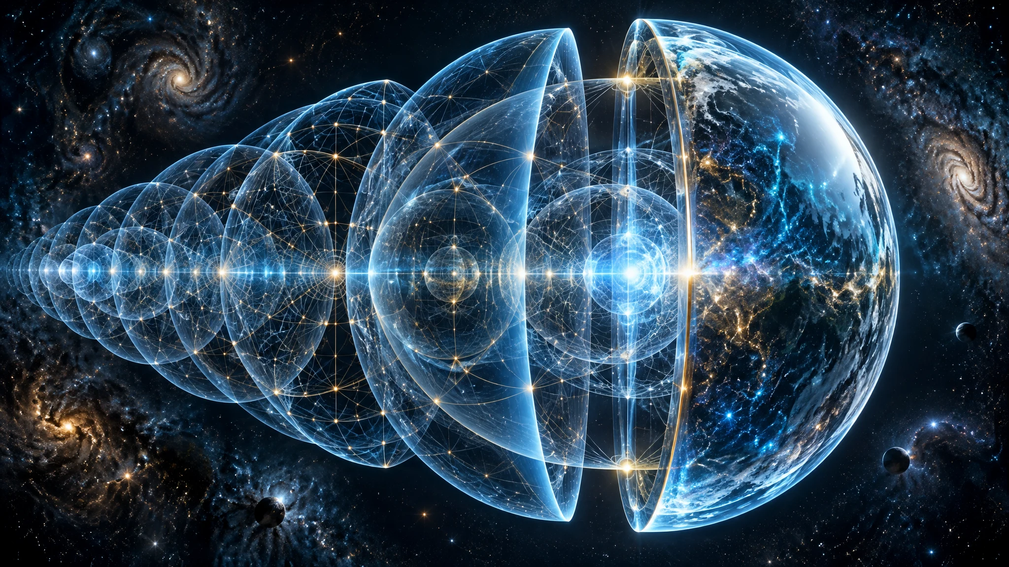 From a four-coordinate sphere to an explicitly constrained three-dimensional interface.