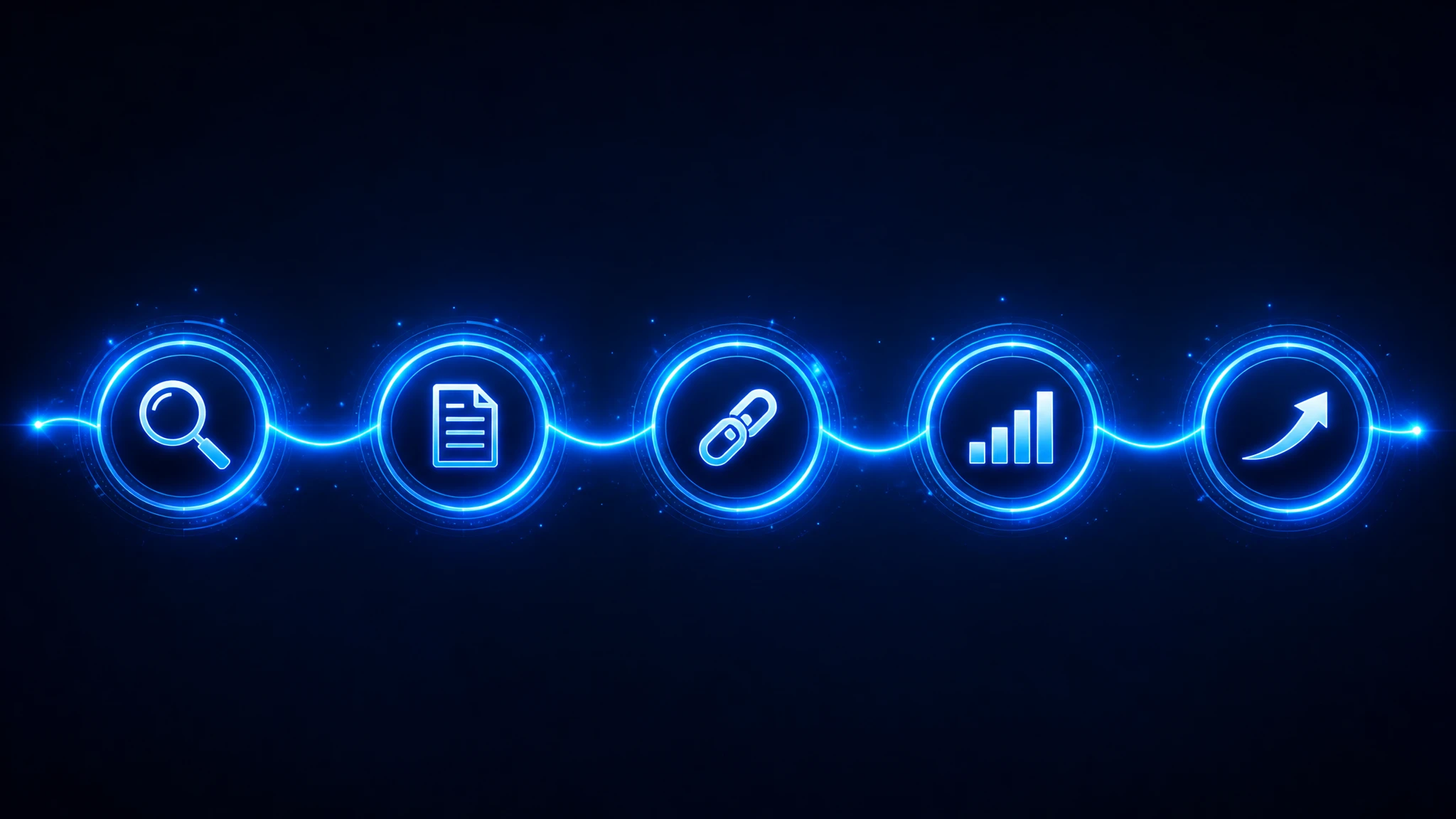 SEO ranking workflow diagram — keyword research through analytics