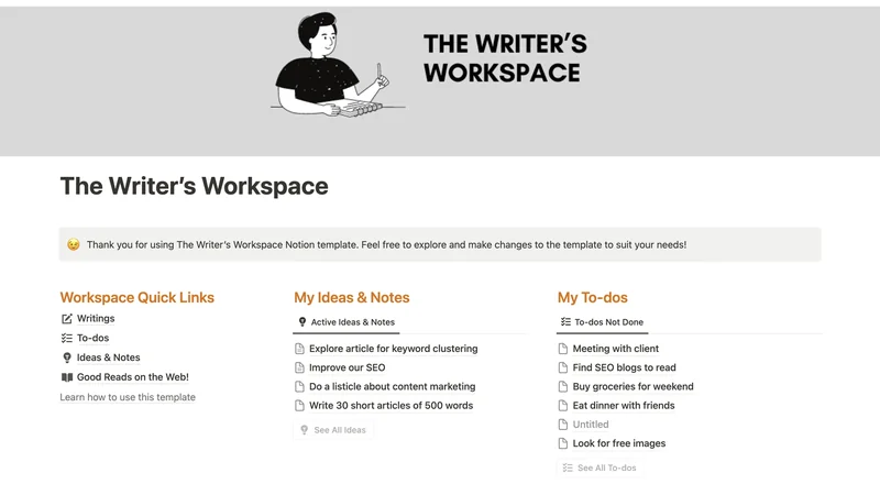 Content marketing strategy creation workspace with professional blogging and editorial calendar