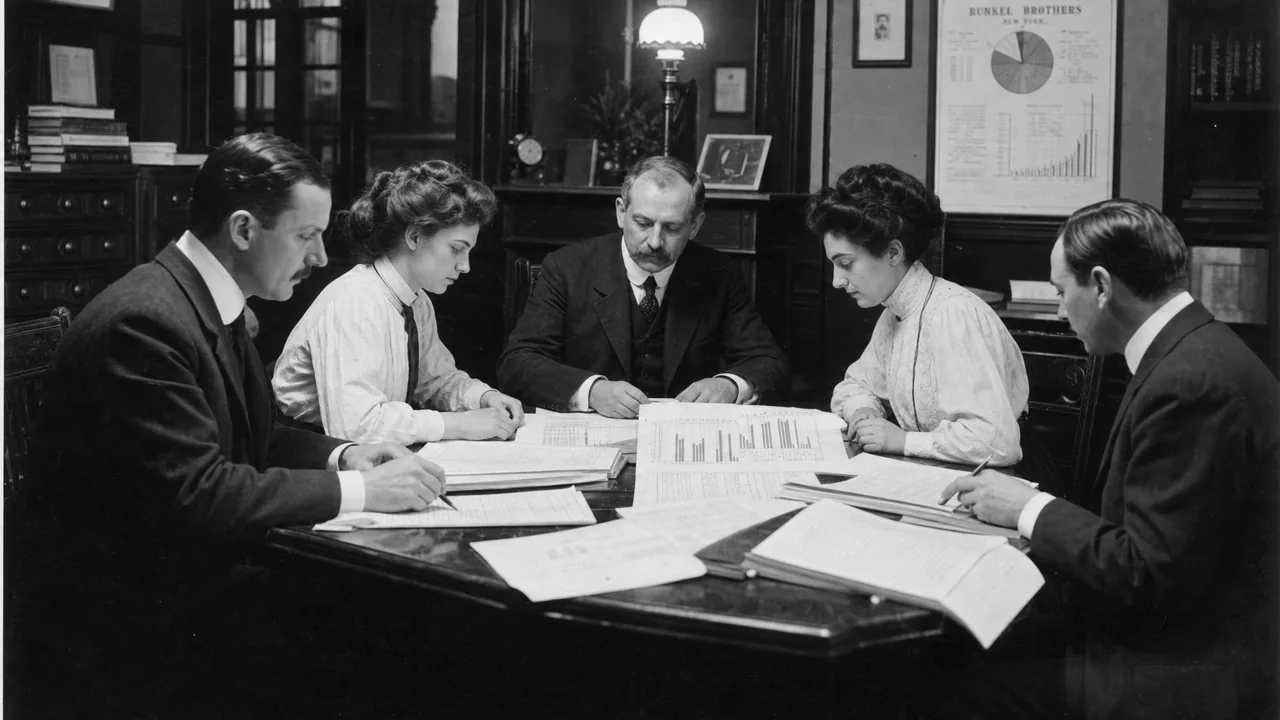 Market Research & Consumer Insights — 1900 – 1920: una representación de época de este método de marketing estadounidense.
