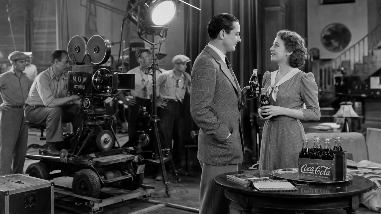 Movie Product Placement & Tie-Ins — 1920 – 1945: una representación de época de este método de marketing estadounidense.