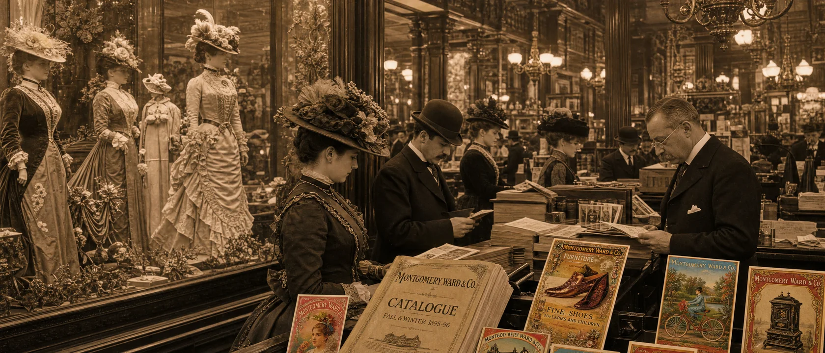 Ilustración de la era The Gilded Age Industrial Revolution (1865 – 1900)