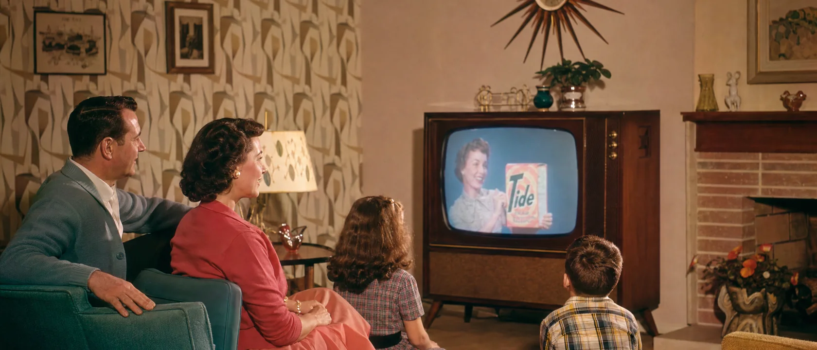 Ilustración de la era The Television Age (1945 – 1970)