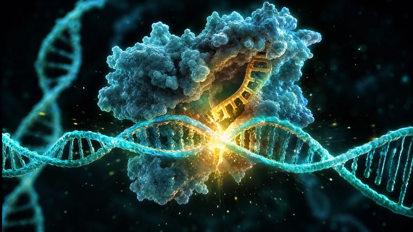 Multiplex CRISPR-Cas9 machinery making a precise cut in target DNA
