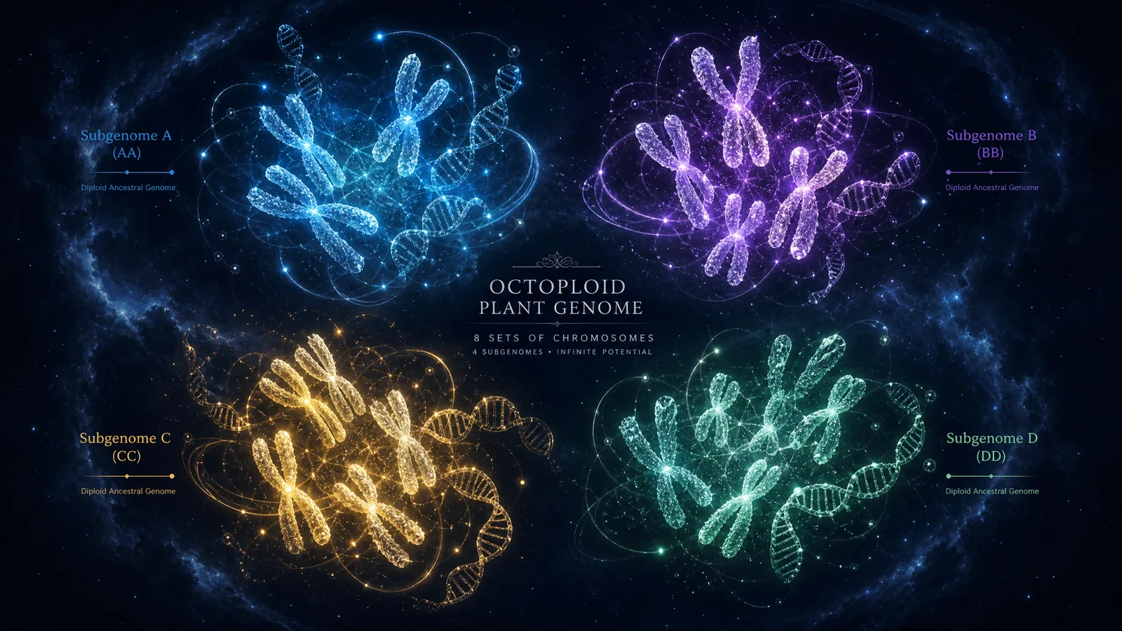 The allo-octoploid genome architecture of Fragaria × ananassa and its four subgenomes