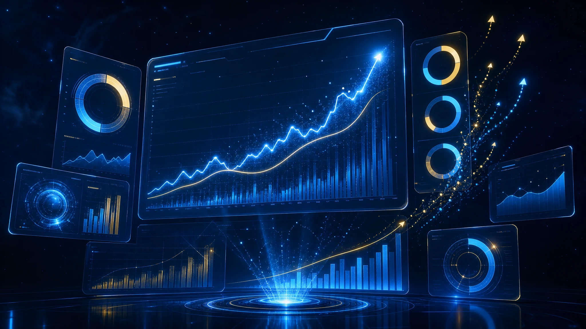 Dashboard of success metrics and key performance indicators